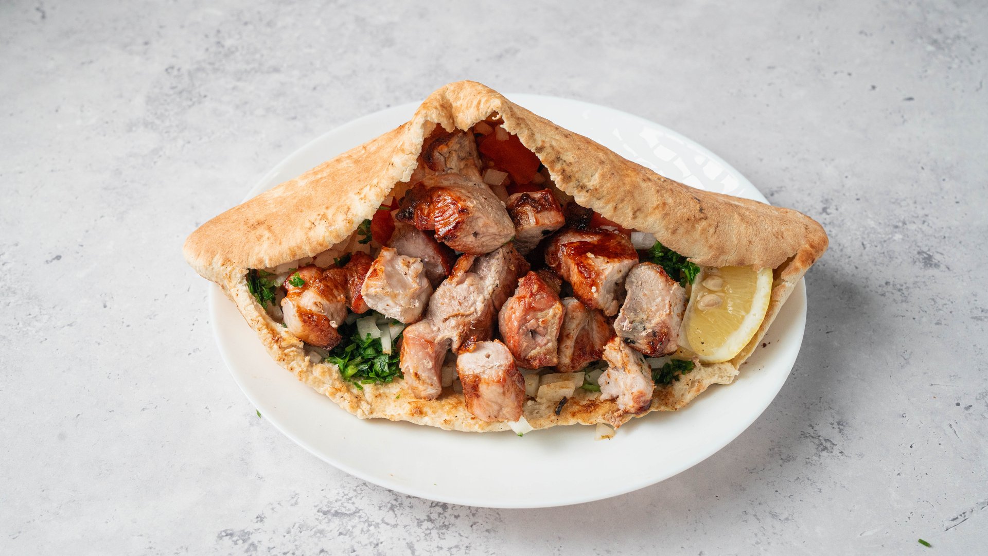 Pork Souvlaki (Psaxno) – authentic Cypriot dish at I Xrisi Smila, Larnaca